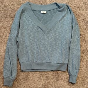 Others Follow Teal V-Neck Sweater